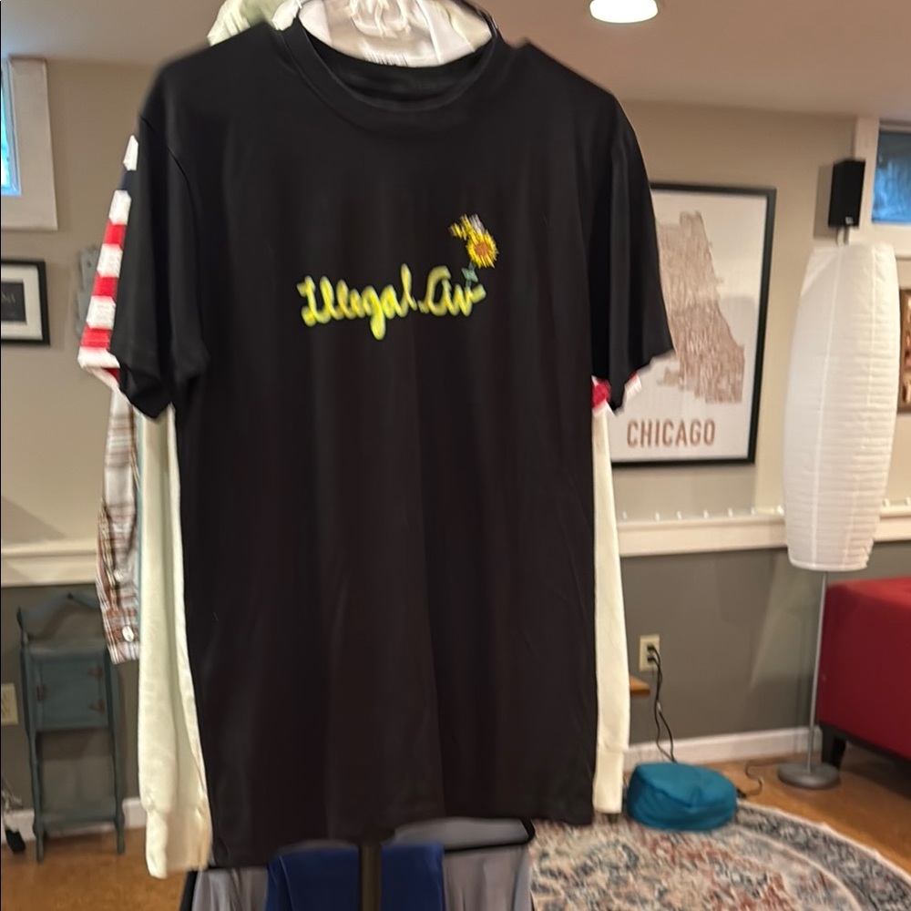 Illegal Civilization Skate Graphic T-Shirt with Yellow Logo